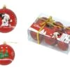 MICKEY - Rouge - Pack 6 Boules De Noël - 8 Cm