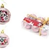 MINNIE - Rose - Pack 6 Boules De Noël - 8 Cm