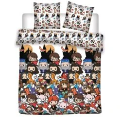HARRY POTTER - Parure De Lit 200X200 - Chibi '100% Microfibre'
