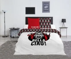 CASA DE PAPEL - Parure De Lit 240x220cm - Bella Ciao '100% Coton'