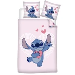 DISNEY - Stitch Love -Parure De Lit 140x200cm - '100% Coton'