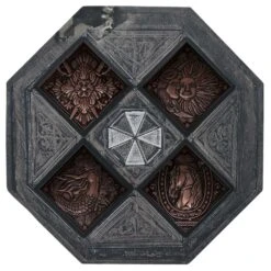 FANATTIK RESIDENT EVIL VIII - Set 4 Medaillon House Crest - Edition Limitée -Maison Élégante Promos Boutique FIGCAP RE802 3