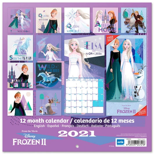 LA REINE DES NEIGES 2 - Calendrier 2021 '30x30cm' 3 LA REINE DES NEIGES 2 - Calendrier 2021 '30x30cm' – Image 3