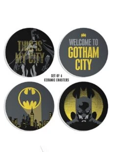 DC COMICS - Gotham City - Set De 4 Dessous De Verre En Céramique