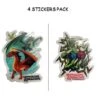 DONJONS & DRAGONS - Pack De 4 Stickers - 9x9cm