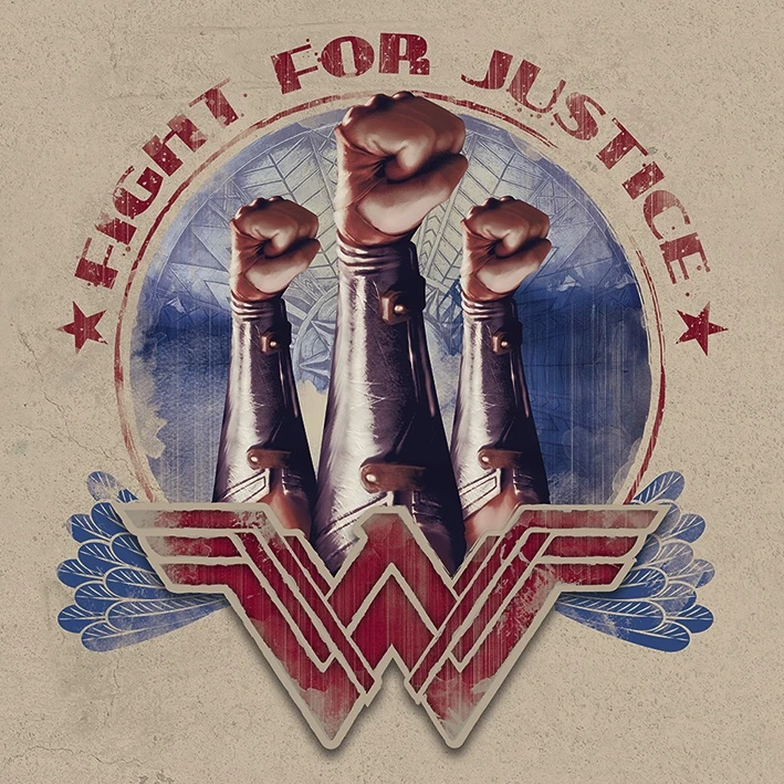 PYRAMID WONDER WOMAN - Canvas 40X40 '18mm' - Fight For Justice 2 PYRAMID WONDER WOMAN - Canvas 40X40 '18mm' - Fight For Justice – Image 2