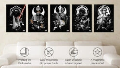 STAR WARS PILOTS - Magnetic Metal Poster 45x32 - Rei -Maison Élégante Promos Boutique FIGDISPLATE0461 5