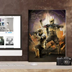 ROGUE ONE KEY FORCES - Magnetic Metal Poster 45x32 - Scarif Trooper -Maison Élégante Promos Boutique FIGDISPLATE0655 4