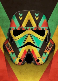 STAR WARS MASKED TROOPER - Magnetic Metal Poster 15x10 - Organic