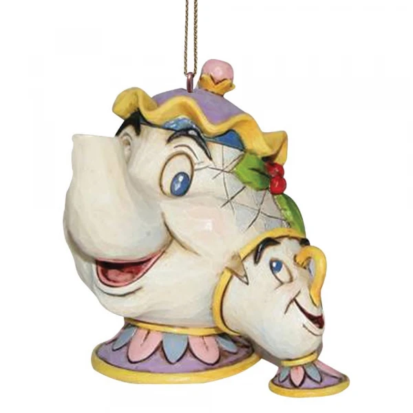 Enesco DISNEY - Décoration à Suspendre - Madame Samovar Et Zip - '6x6x7.5' 1 Enesco DISNEY - Décoration à Suspendre - Madame Samovar Et Zip - '6x6x7.5'