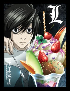 PYRAMID DEATH NOTE - L Ice Cream - Impression Encadrée 30x40cm