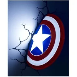 MARVEL - Lampe Decorative 3D - CAPTAIN AMERICA SHIELD -Maison Élégante Promos Boutique FIGM3DLCAMESHIELD 3