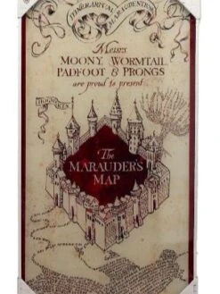 SD Toys HARRY POTTER - Impression En Verre - Marauder's Map - 30X60 Cm