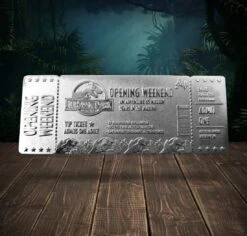 FANATTIK JURASSIC PARK - Opening Weekend - Ticket Plaqué Argent Collector