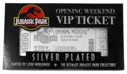 FANATTIK JURASSIC PARK - Opening Weekend - Ticket Plaqué Argent Collector -Maison Élégante Promos Boutique FIGUVJPSILV 3 scaled