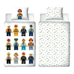 LEGO - Parure De Lit 140x200cm + Coussin 60x70cm - '100% Cotton'