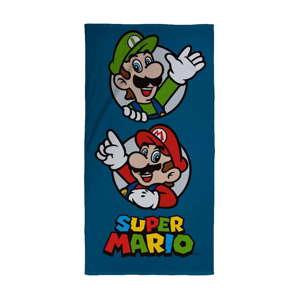 SUPER MARIO - Serviette De Bain 100% Coton - 70x140cm - 320g 1 SUPER MARIO - Serviette De Bain 100% Coton - 70x140cm - 320g