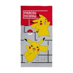 PIKACHU - Serviette De Bain 100% Coton - 70x140cm - 320g