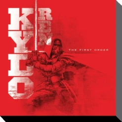 PYRAMID STAR WARS - Canvas 40X40 '38mm' - Episode VII - Kylo Ren Fire Red