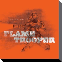 PYRAMID STAR WARS - Canvas 40X40 '38mm' - Episode VII - Flametrooper Orange