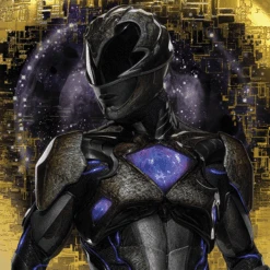 PYRAMID POWER RANGERS MOVIE - Canvas 40X40 '18mm' - Black Ranger Pose